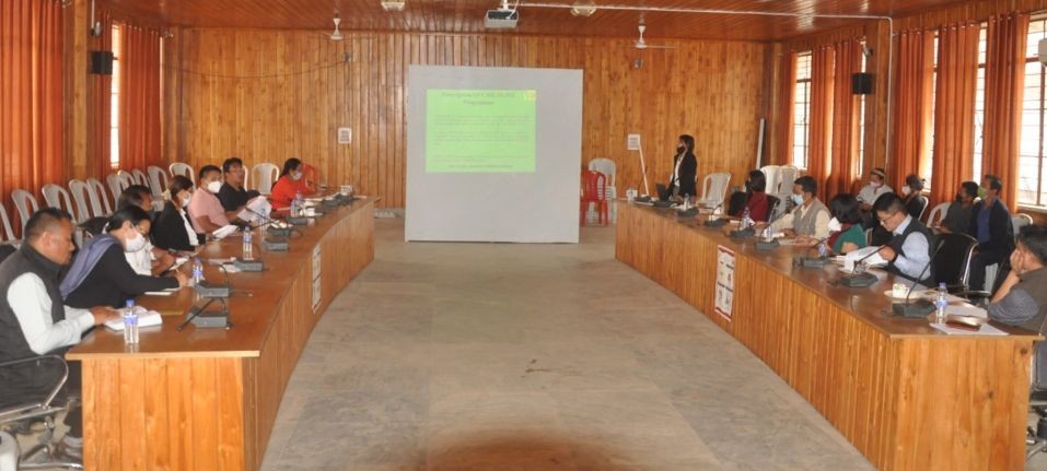 Peren District CHILDLINE Advisory Board meeting held at the DC's Conference Hall on March 5. (DIPR Photo)